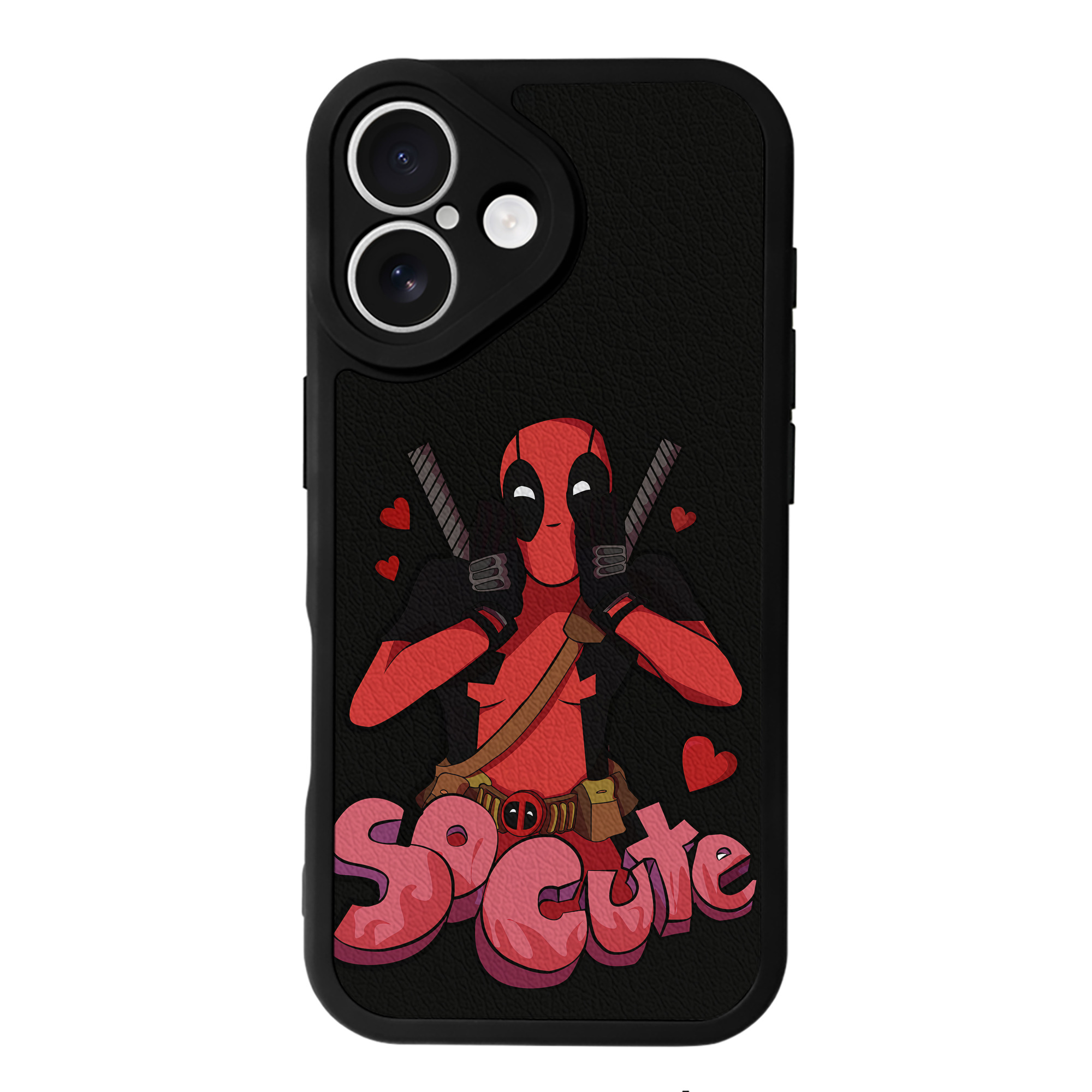 （画像用） Deadpool デッドプール 【iPhone 16シリーズ対応】シリコンスマホケース（レザー調） 材質：シリコン